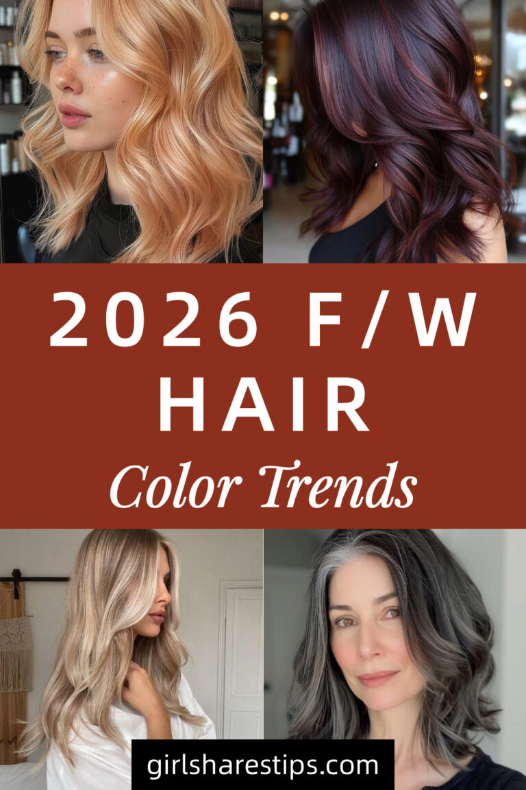 fall winter hair color trends collage