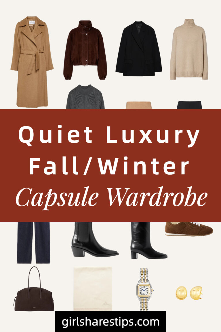 fall winter quiet luxury capsule wardrobe collage