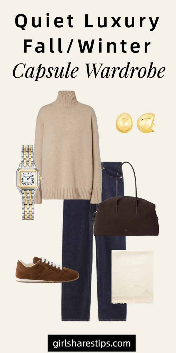 fall winter quiet luxury capsule wardrobe collage