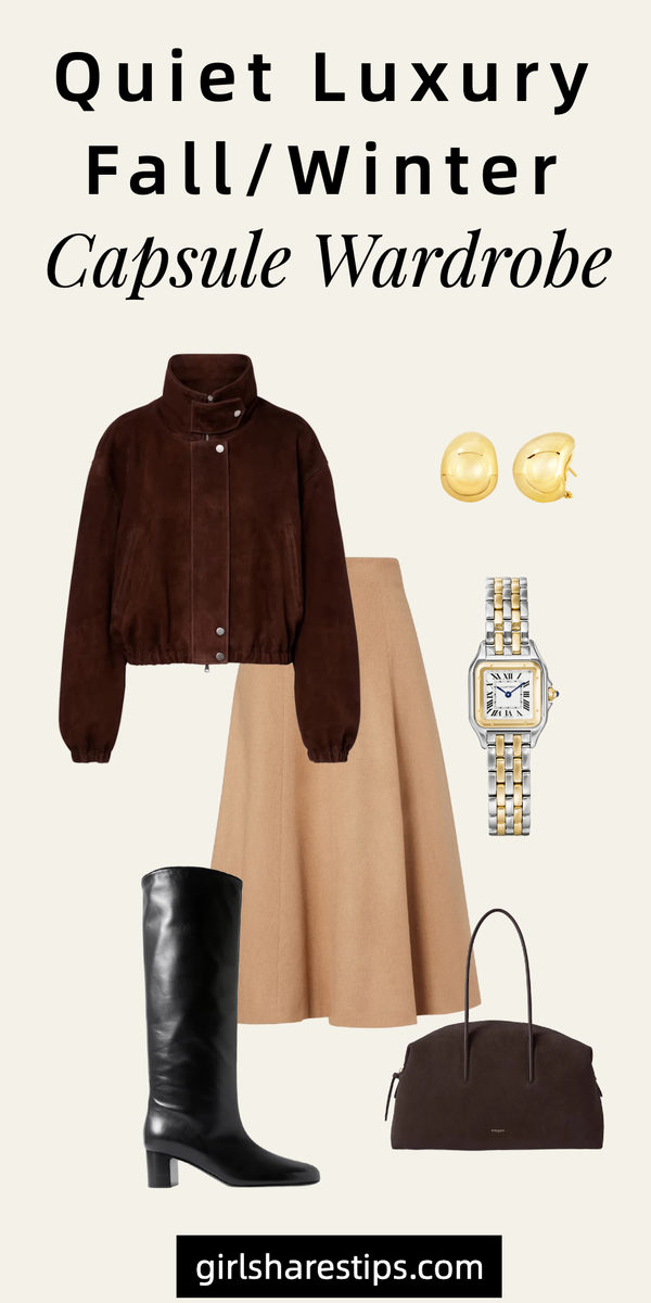 fall winter quiet luxury capsule wardrobe collage