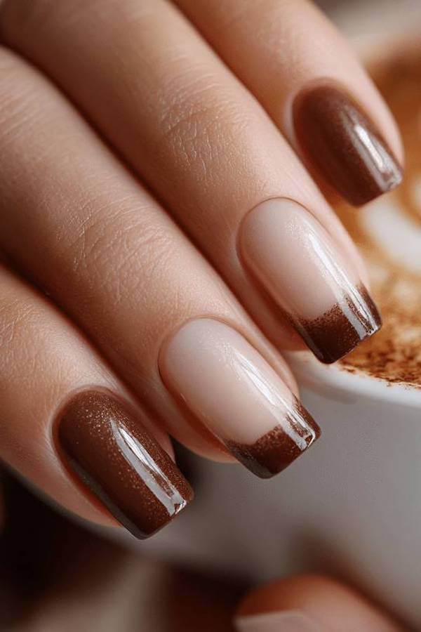 Brown French Tips