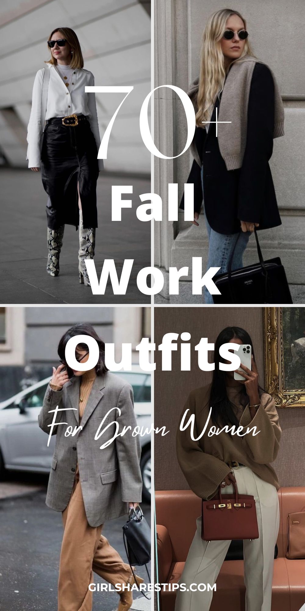 fall work outfits for women collage