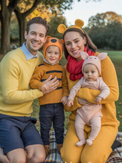 family of 4 Halloween costumes