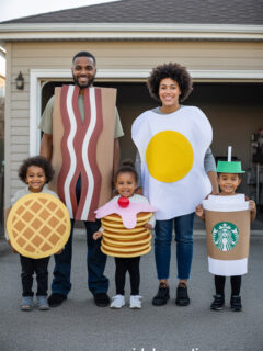 family of 5 Halloween costumes