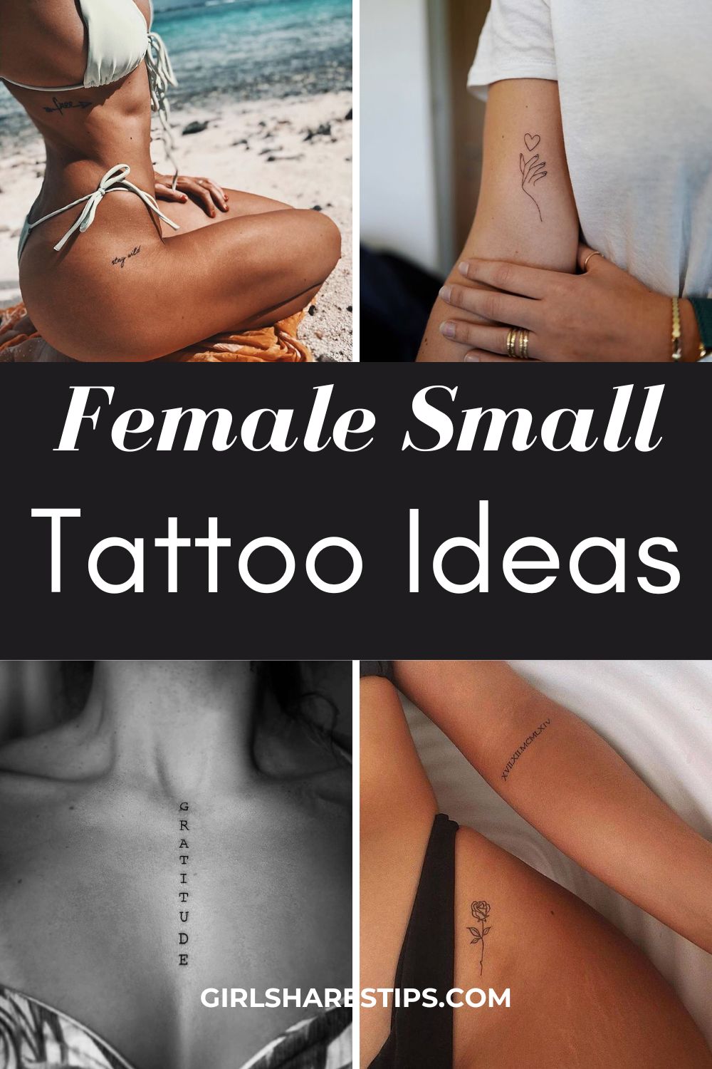 female small tattoos for women collage