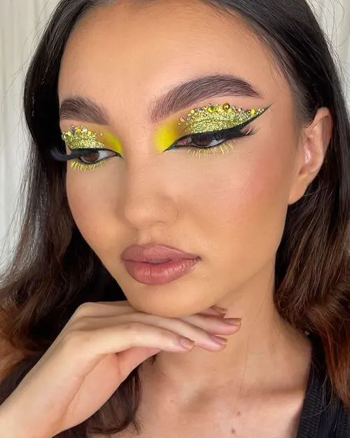 green festival makeup looks