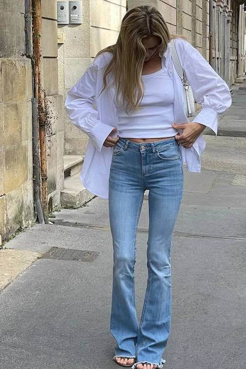 flare jeans outfit