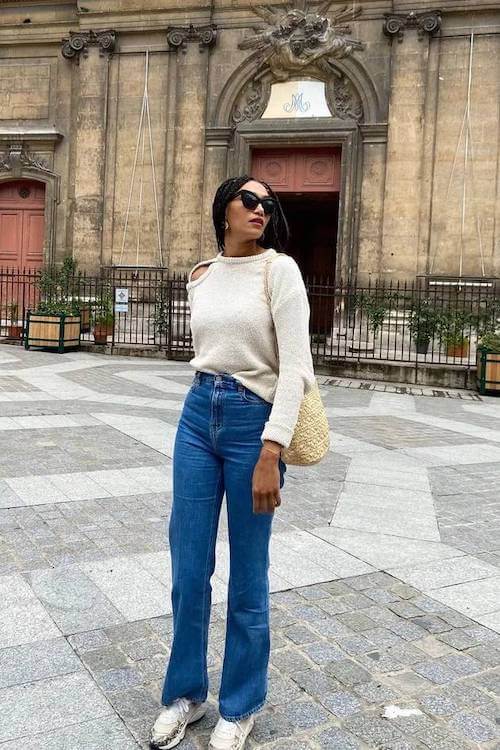 flare jeans outfit