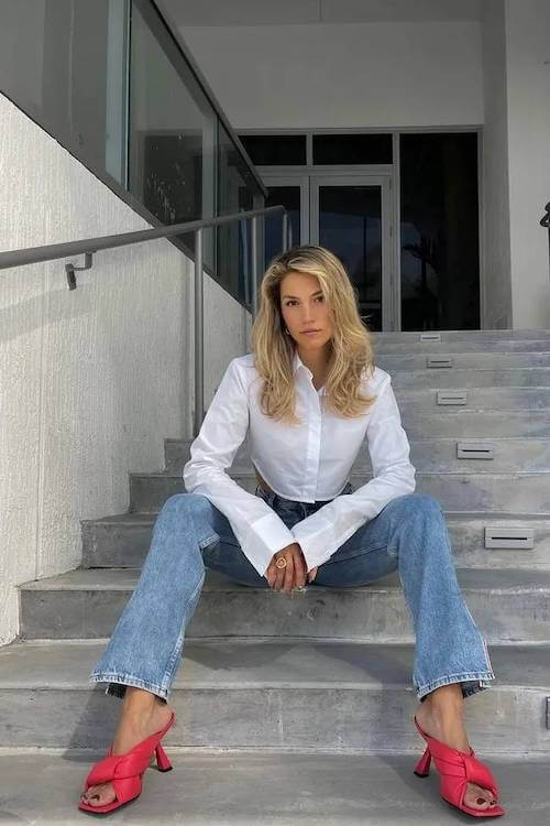 flare jeans outfit