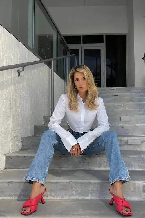 flare jeans outfit