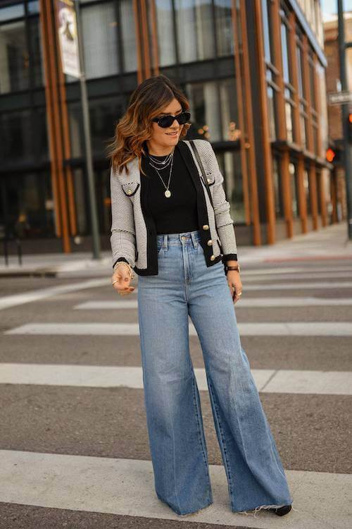 flare jeans outfit