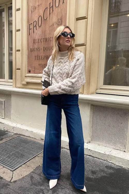 flare jeans outfit