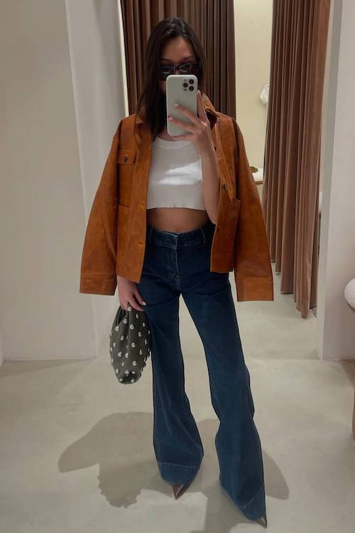 flare jeans outfit