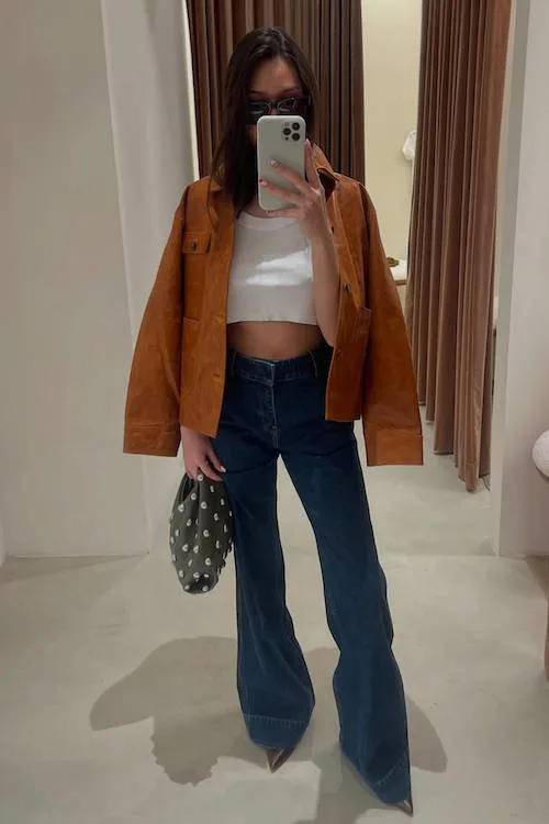 flare jeans outfit