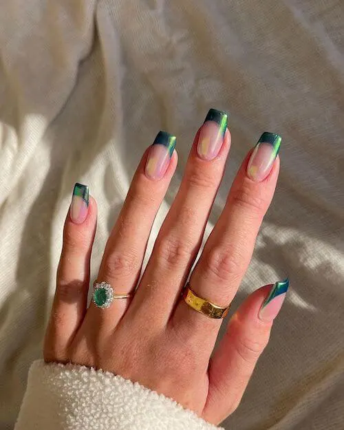 forest green nails designs