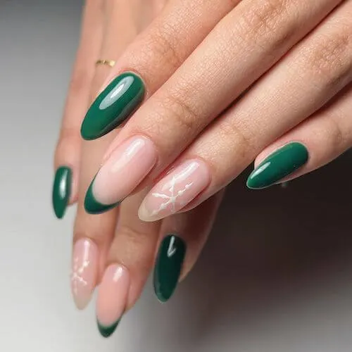 forest green nails designs