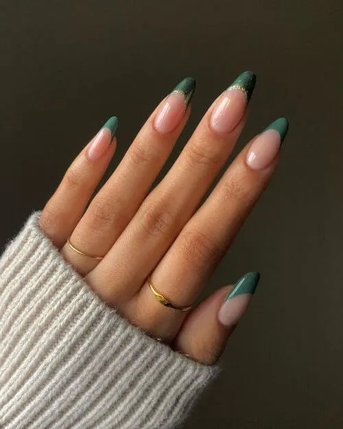 forest green nails designs