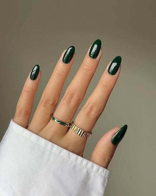 forest green nails designs