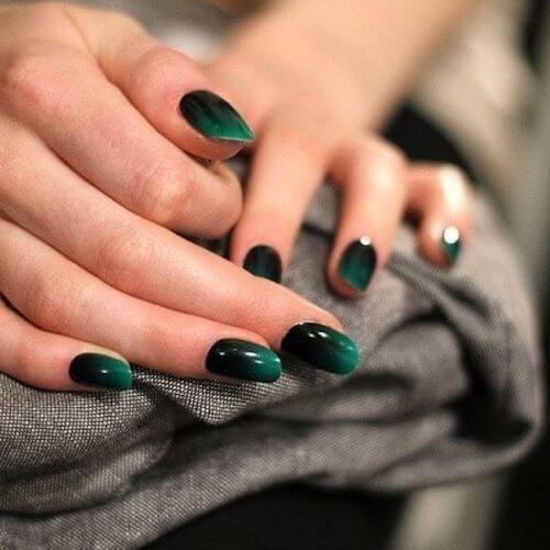 forest green nails designs