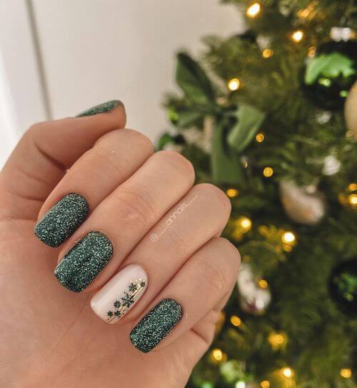 forest green nails designs