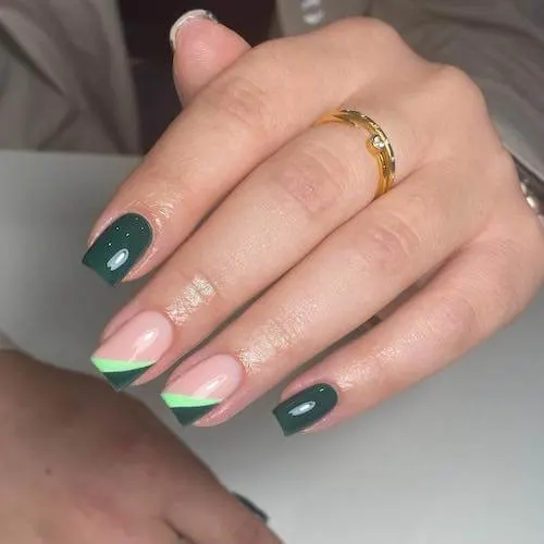 forest green nails designs