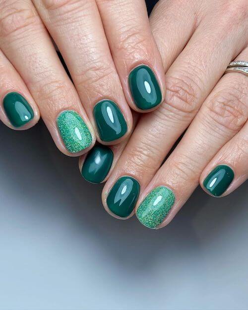 forest green nails designs