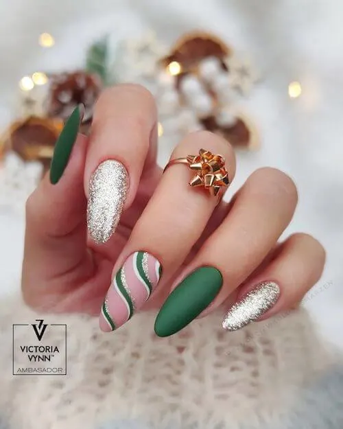 forest green nails designs