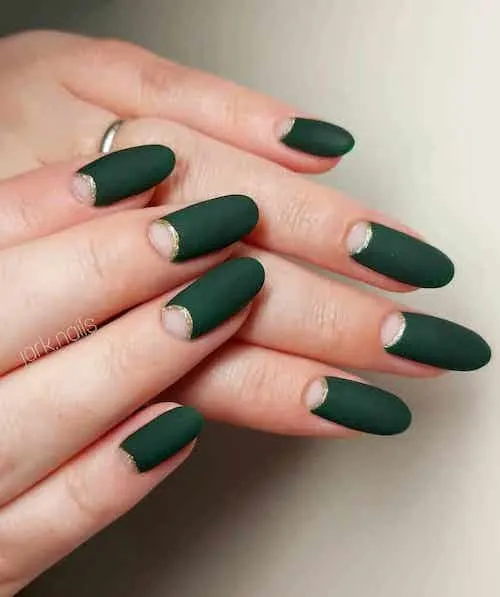 forest green nails designs