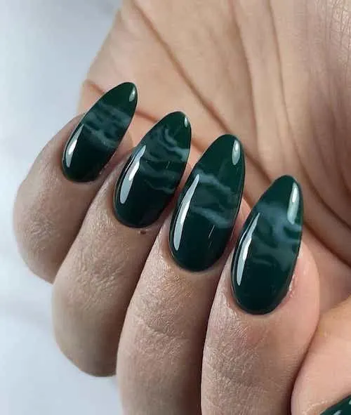 forest green nails designs