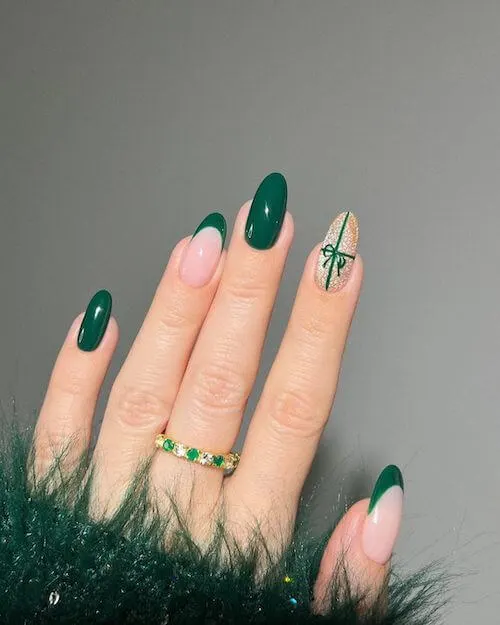 forest green nails designs