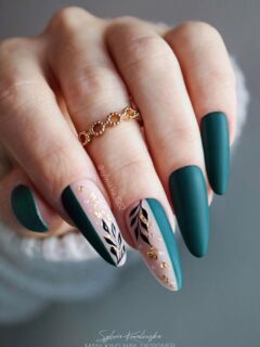 forest green nails designs ideas