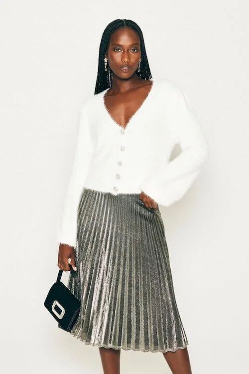 formal winter skirt outfits