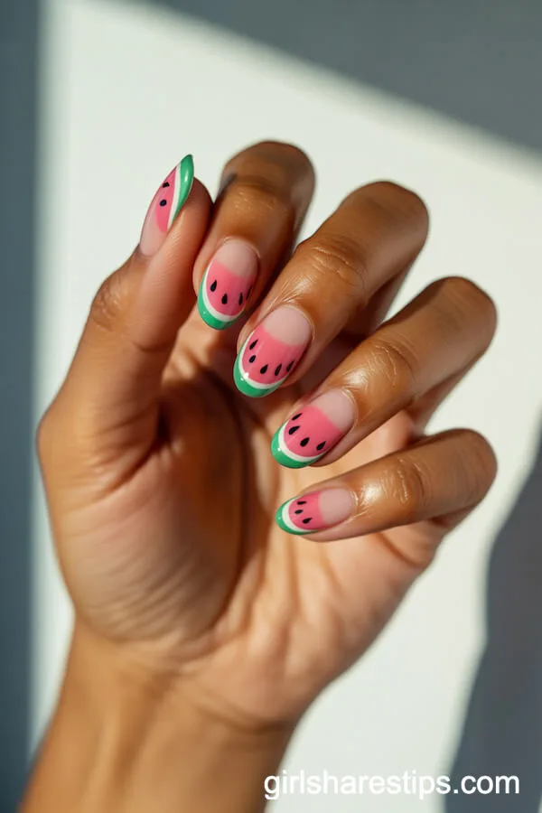 Vibrant Watermelon Nail Art for Summer Fun