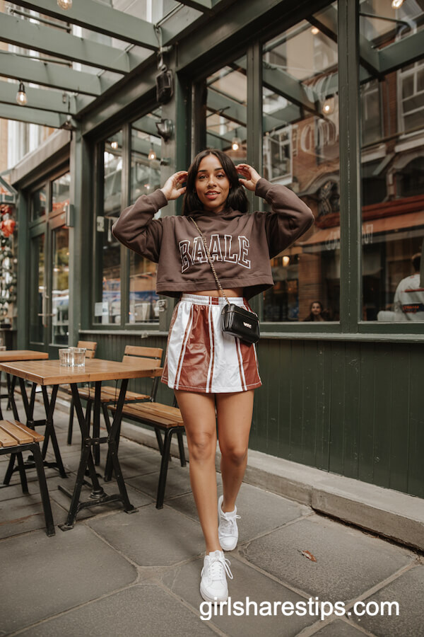 Cropped Hoodie and Team Mini Skirt