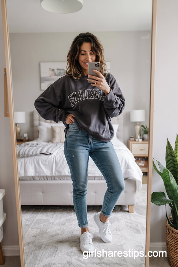 Oversized Sweatshirt and Skinny Jeans