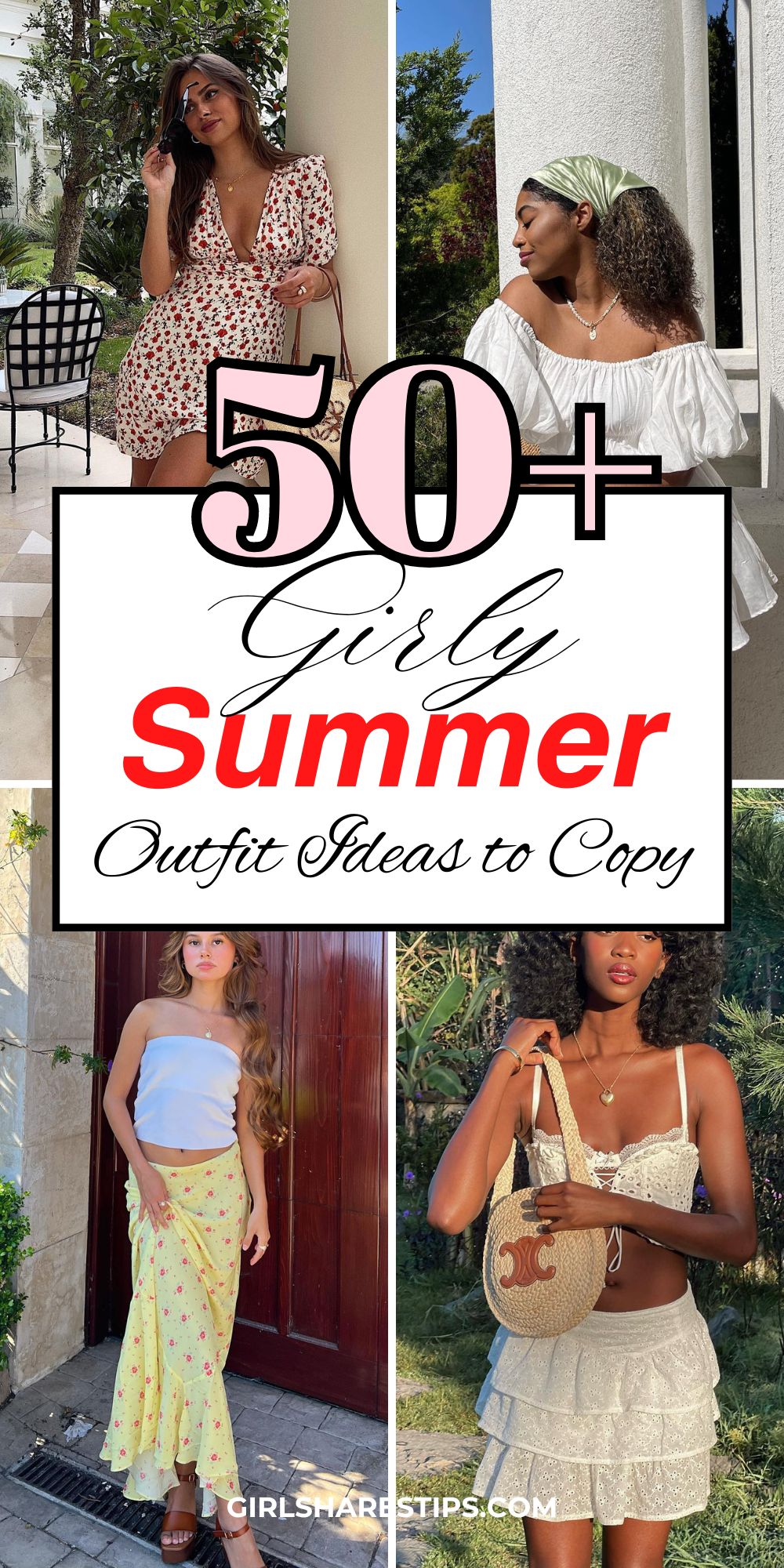 girly summer outfits collage