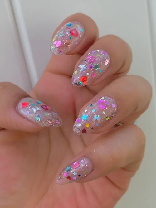 Confetti Nails for Birthday