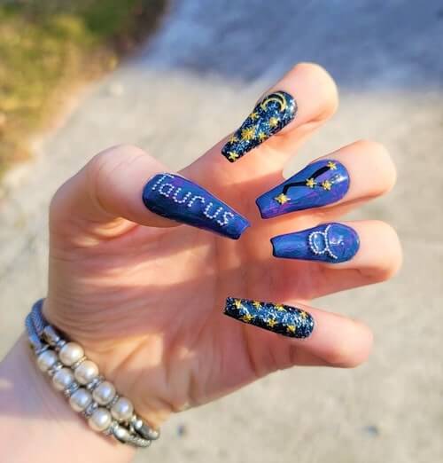 Zodiac Nails for Birthday