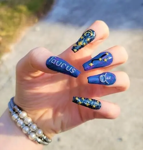 Zodiac Nails for Birthday