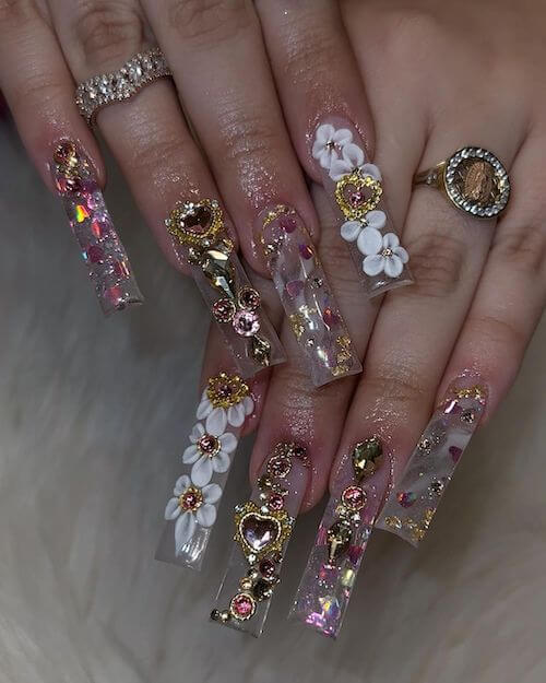 Long Nail Design Ideas To Celebrate Your Birthday