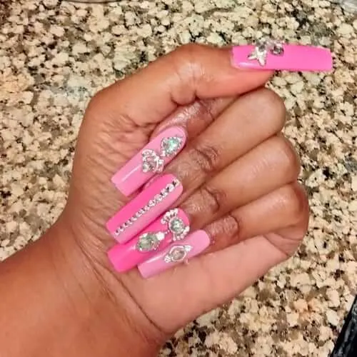 Cute And Fun Pink Birthday Nails