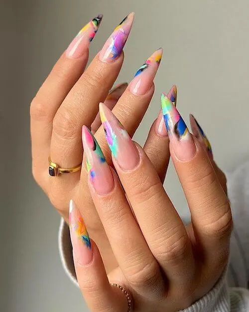 Colorful Nails For Birthday Parties