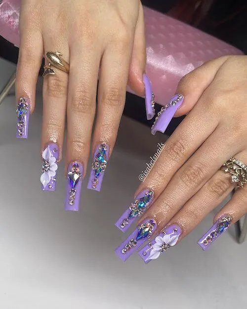 Glam Nails Perfect For A Birthday