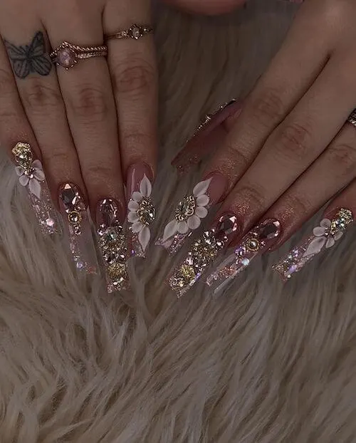 Gorgeous Trendy Birthday Sparkly Nails