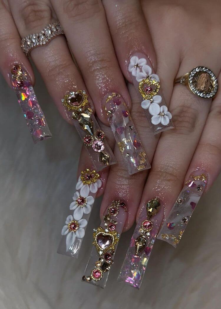 glamorous birthday nail designs