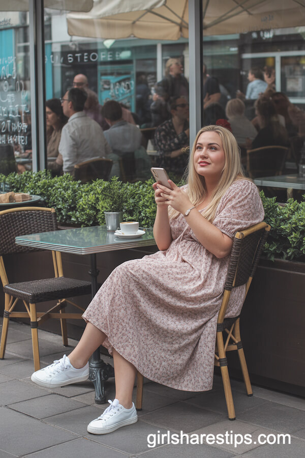 Floral Dress + Canvas Sneakers