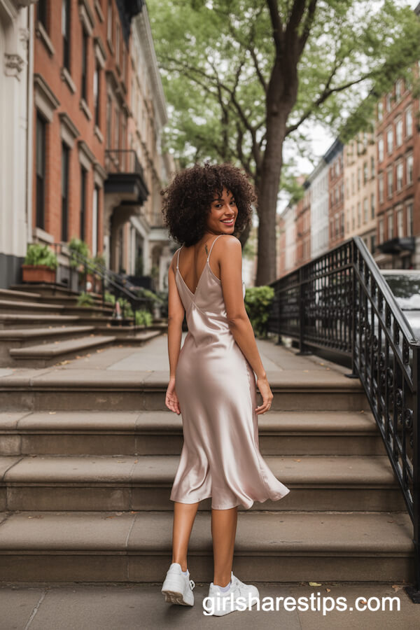 Slip Dress + White Sneakers