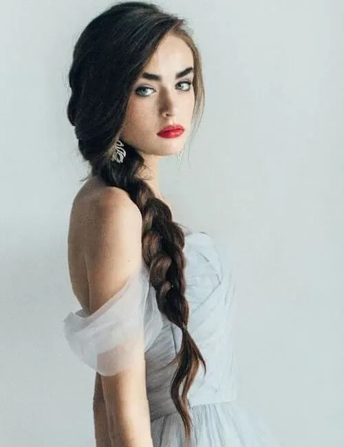 Side Braided Graduation Hairstyle For Long Hair