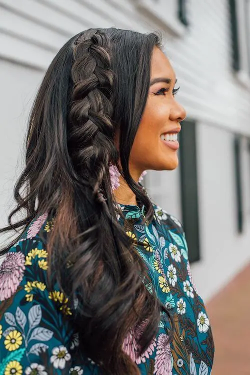 Side Braided Graduation Hairstyle For Long Hair