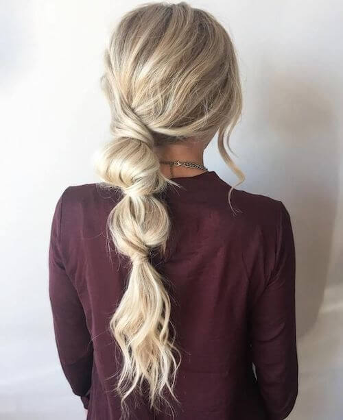 Trendy Bubble Ponytail graduation hairstyles for long hair